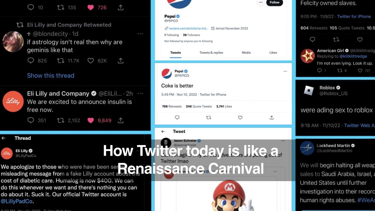 The Blue Check Carnival On Twitter