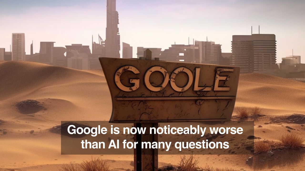 How Google Search Is Falling Behind