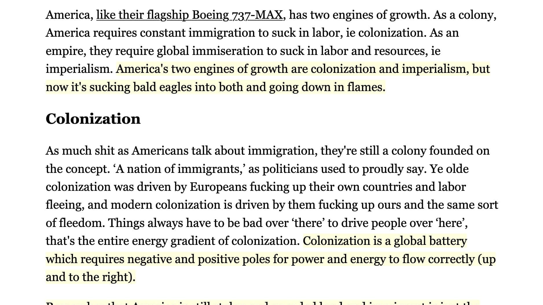 The Two Engines Of America (Part 1: Colonization)