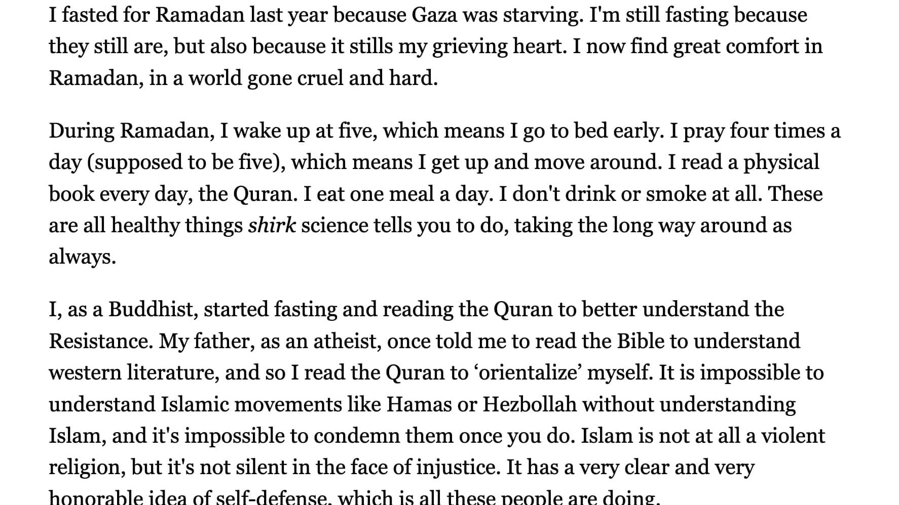 Ramadan's Peace In Times Of War