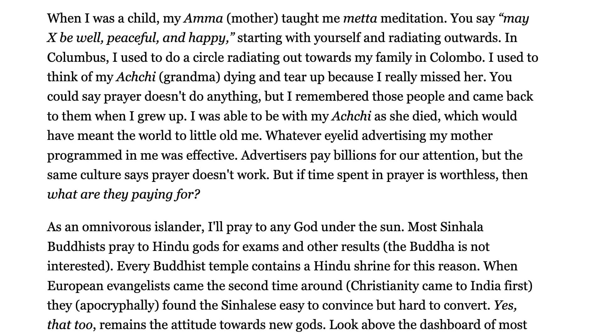 Prayer As Advertising