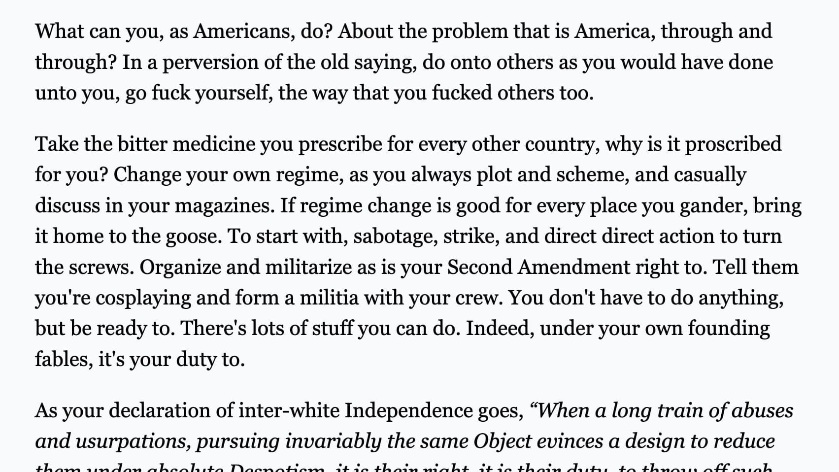 What Can Americans Do?