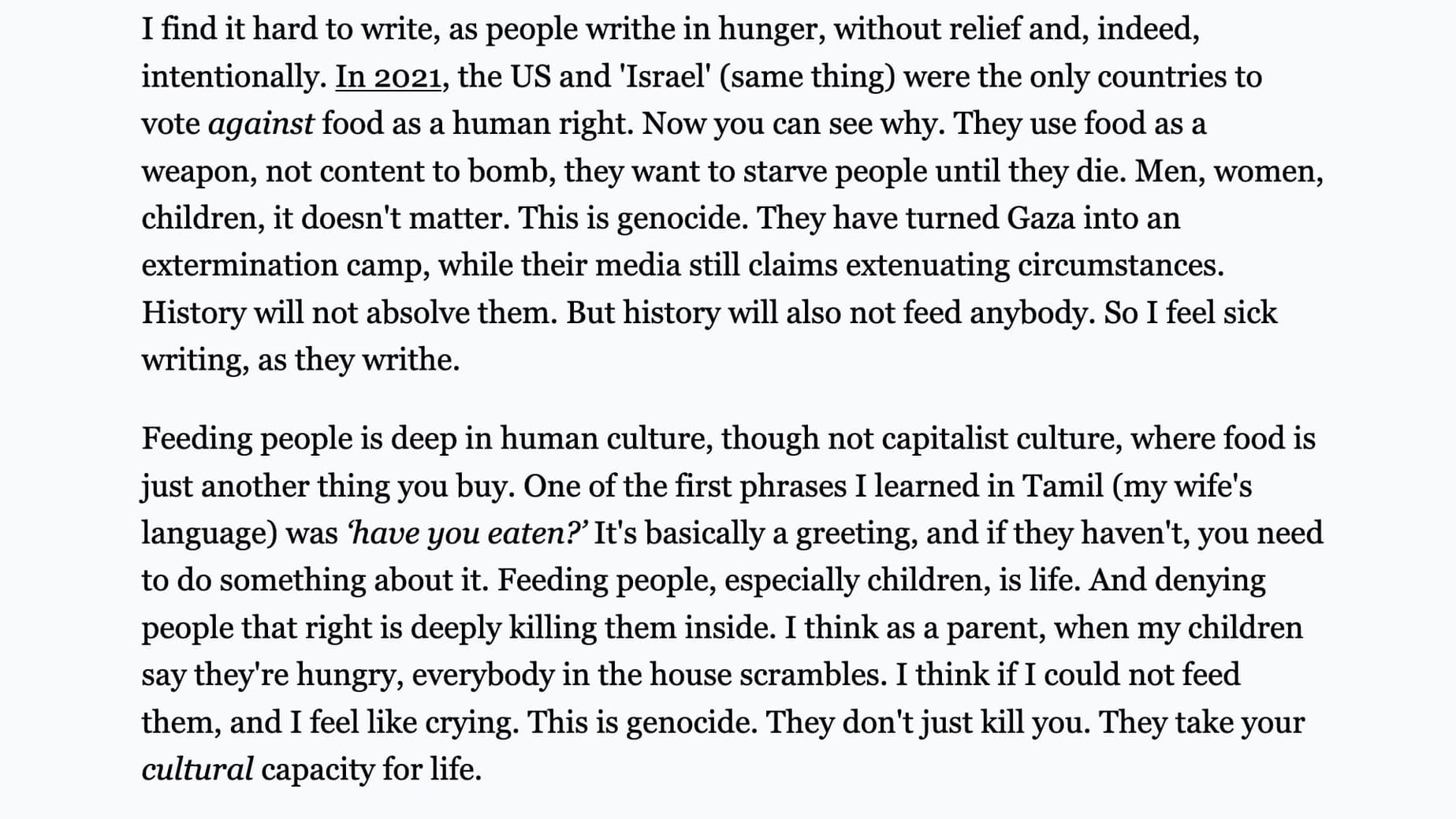 The White Empire Is Starving People To Death