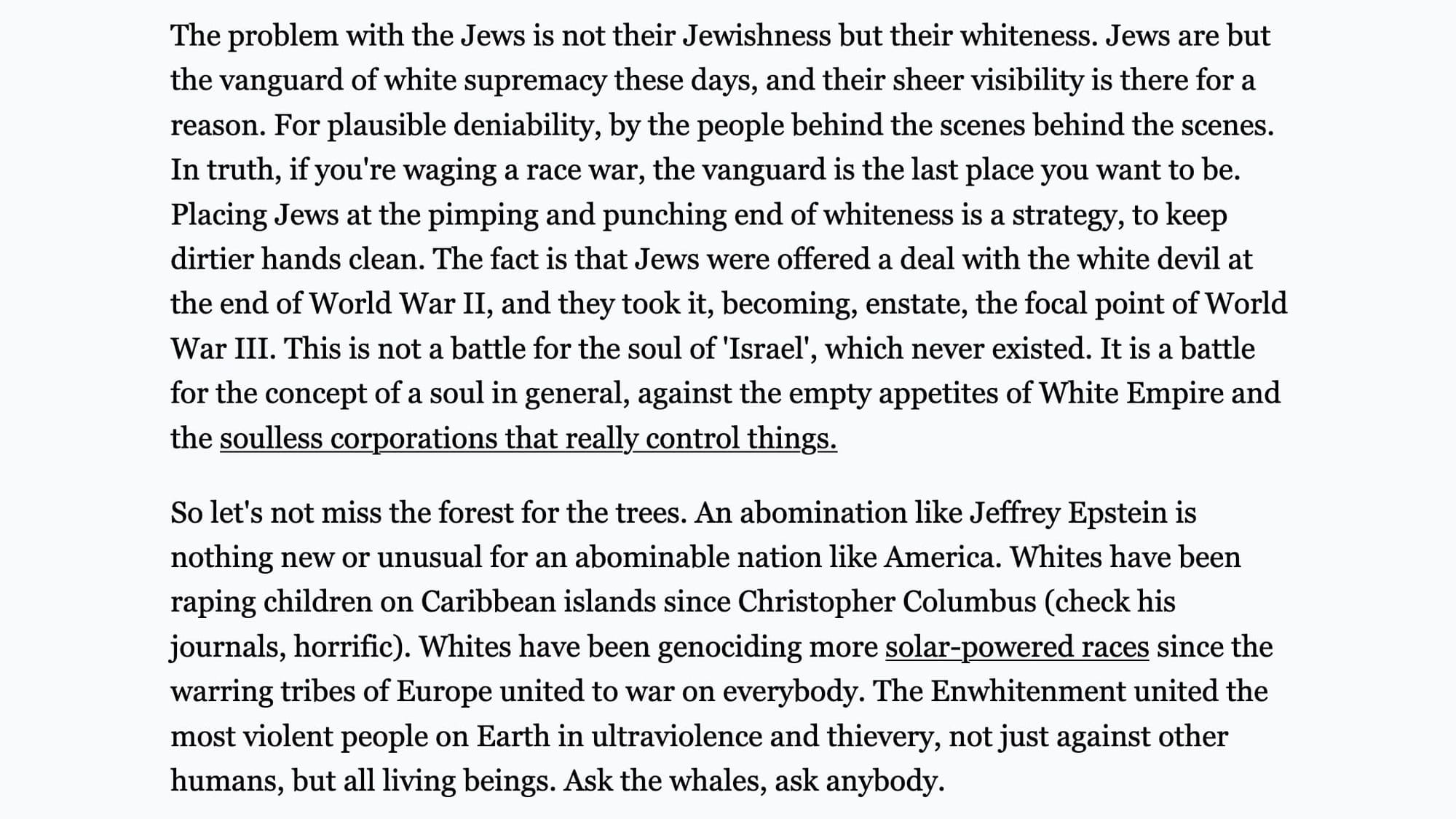 The Corruption Of The Jews