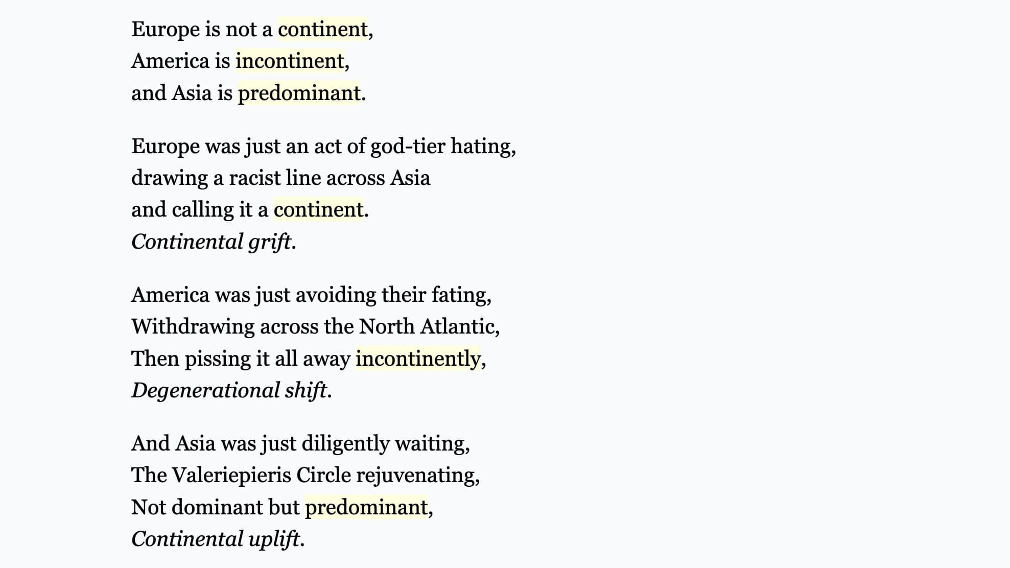 Continental Grift