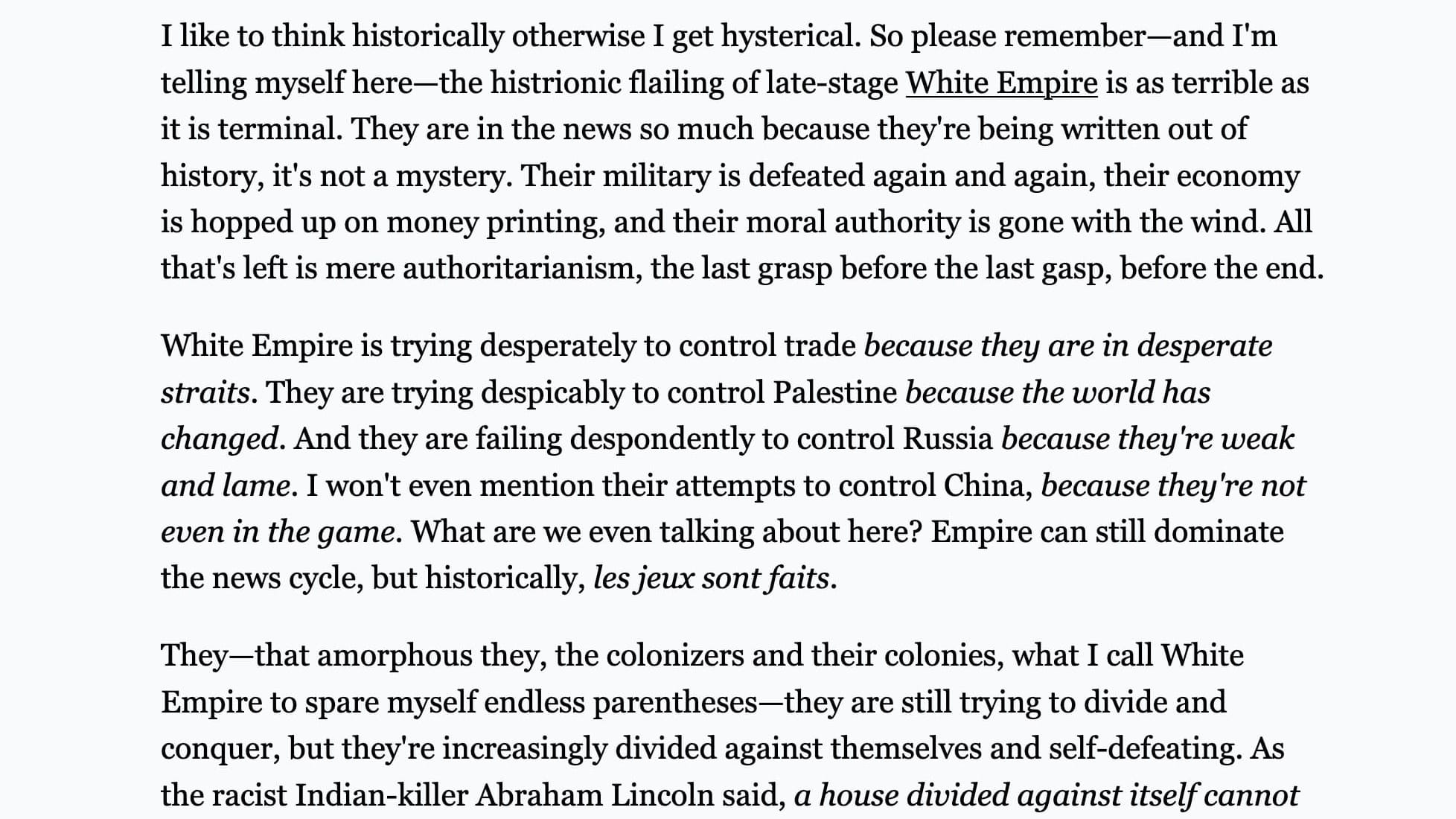 America's All Over The News Because They're Being Written Out Of History