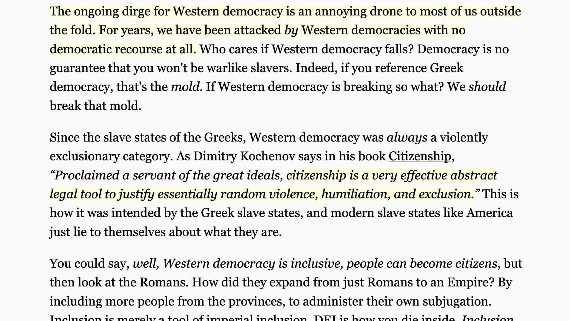 Who Cares About The Death of Democracy™?