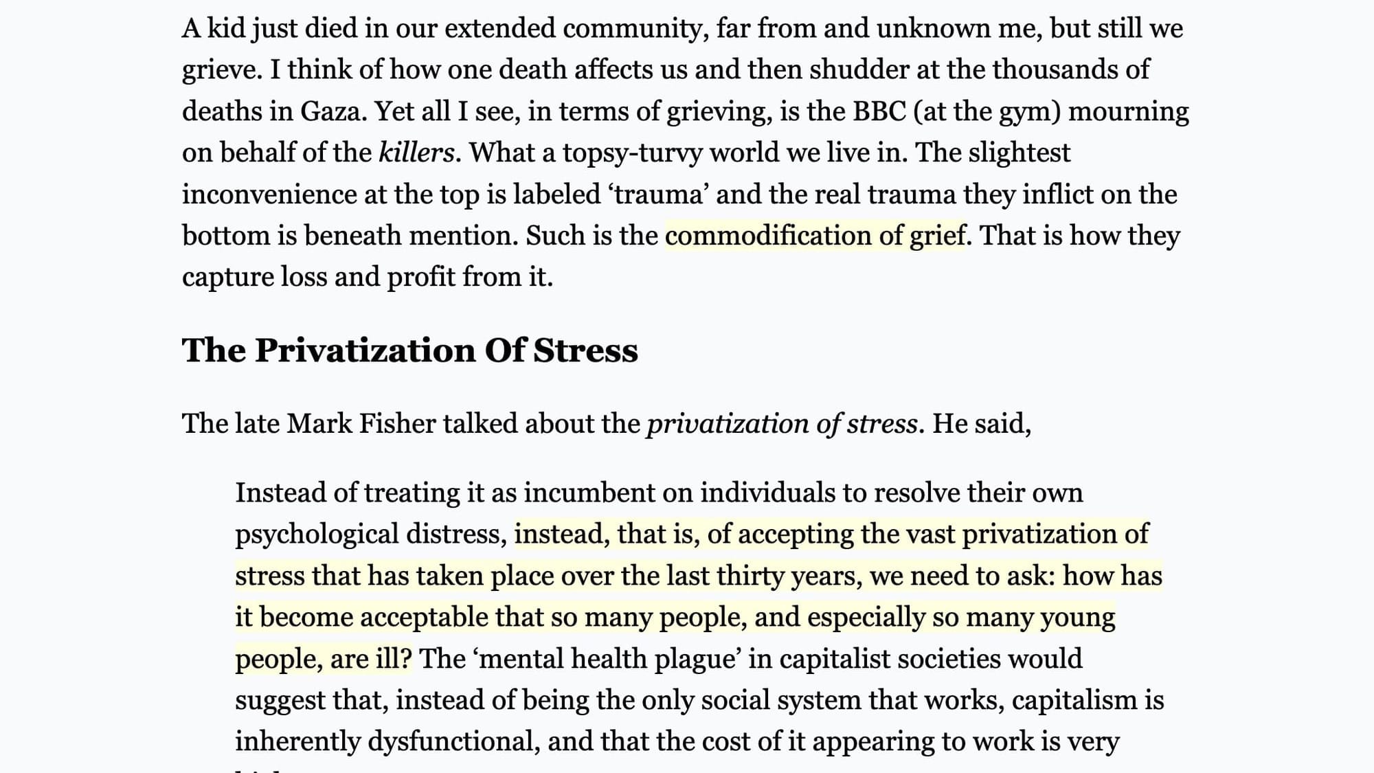 The Commodification Of Grief