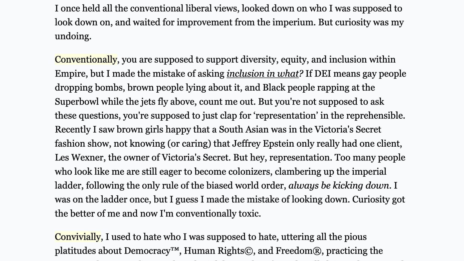 Curiosity Or The Lack Thereof