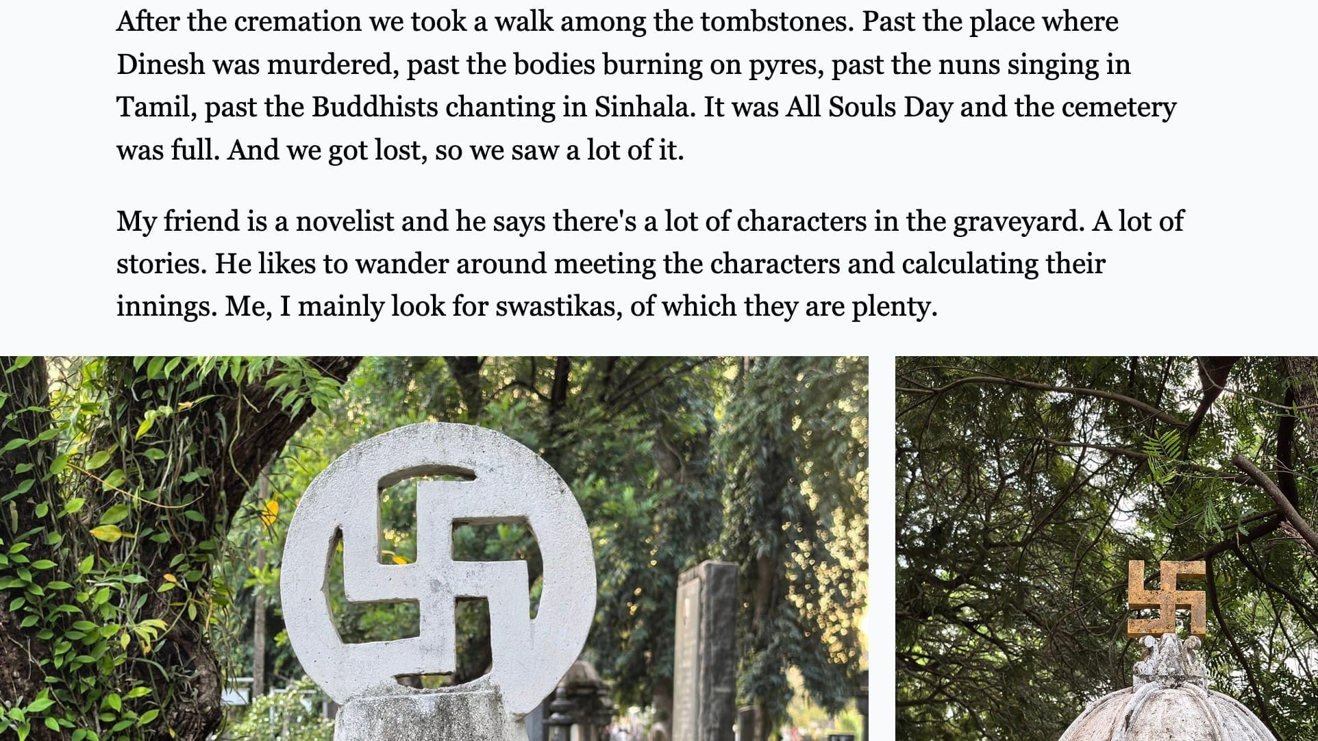 Walking Among The Tombstones